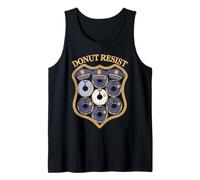 Donut Lover Pun Donut Resist Funny Police Officer Tank Top