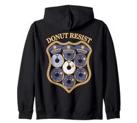 Donut Lover Pun Donut Resist Funny Police Officer Zip Hoodie