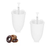 Donut Maker, 2PCS Donut Dispenser Donut Maker Machine Donut Batter Dispenser Donut Making Kit Donut Maker Machine for Home Kitchen Baking(White)