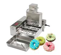 Donut Maker Machine, 4-Row Commercial Fryer, 1800 Pcs/H, Food-Grade Stainless Steel, Professional Equipment for Bakery or Cafe