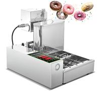 Donut Maker Machine, Commercial Automatic Frying Machine for Donuts, 1750 pcs/hour, Includes 4 Molds, Timer Control, Ideal for Home or Business Use