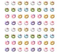 Donut Nail Charms,120PCS Mixed Cute Bow Cat Head Nail Art Charms,Resin Slime Charms Flatback Cartoon Nail Gems for Nail Art Decorations DIY Crafts (Mixed Color A)
