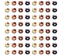 Donut Nail Charms,120PCS Mixed Cute Bow Cat Head Nail Art Charms,Resin Slime Charms Flatback Cartoon Nail Gems for Nail Art Decorations DIY Crafts (Mixed Color B)