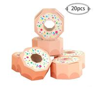 Donut Party Favors in a Pack of 20 Candy Boxes for Birthdays and Wedding Celebrations ()