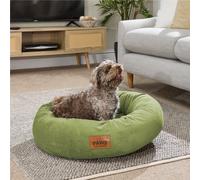 Slumberdown Paws For Slumber Donut Pet Bed, Medium, 65Cm Diameter In Green Green