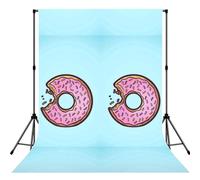 Donut Print 5×7ft Photo Backdrop, Seamless Background Cloth For Studio And Portrait Photography Wedding Party