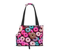 Donut Print Pet Tote Bag, Foldable Single Shoulder Pet Carrier For Small Pets Dogs Cats