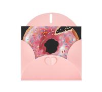 Donut Print Prints Pearl Paper Horizontal Festival Greeting Card for Birthday Cards and All Occasions, Pink