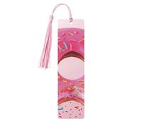 Donut Printed Metal Bookmarks S - Pink Lightweight Aluminium Book Marker for Books, Journals & Gifts, Ideal Book Lovers, Holiday Decor & Crafts