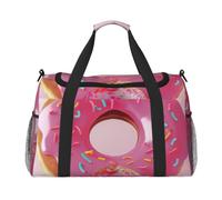 Donut Printed Travel Duffel Bag, Large Capacity Carry On Hand Luggage Weekend Bag for Women Men Gym Weekend
