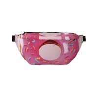 Donut Printed Waist Bag Adjustable Bum Bag Lightweight Travel Waist Fanny Pack Belt for Walking Cycling Hiking Travel