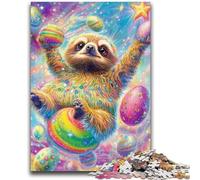 Donut Sloth Adult Jigsaw Puzzles 1000 Pieces,Challenging Game And Family Play for Is Ideal As A Gift for The Whole Family (50x75cm)