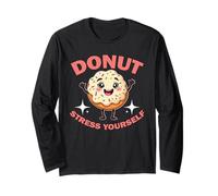 Donut Stress Yourself Funny Cute Kawaii Donut Long Sleeve T-Shirt