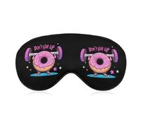 Donut Weightlifting Don't Give Up Soft Sleep Mask for Light Blocking Breathable Sleeping Masks Travel Eye Shade Cover with Adjustable Strap