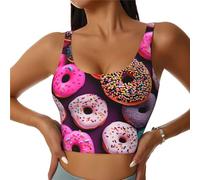 Donut Women's Sports Vest Outdoor Leisure Hiking Comfortable Lightweight Elastic Gym Shirt Black
