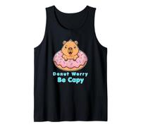 Donut Worry Be Capy Funny Cute Animal Lover Capybara Tank Top