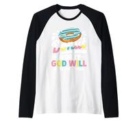 Donut Worry God Will Make You Whole Raglan Baseball Tee