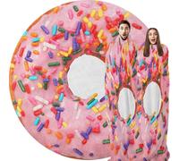 Donut Wrap Blanket Funny Realistic Round Food Blanket Soft Plush Flannel Throw for Kids & Adults 200cm(79")