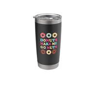 Donuts Make Me Go Nuts Funny Donut Lover Jelly Doughnut Love Stainless Steel Insulated Tumbler