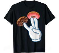 Donuts T-Shirt Women Men Fashion Tops Funny Graphic T Shirts Summer Casual Streetwear Men Clothing Vintage t Shirt t Shirt Black Black XXL