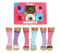 Donuts - United Oddsocks Ladies Odd Socks - Multicoloured - 4-8 uk | Silly Novelty Socks, Colourful Mismatched Odd Socks, Birthday Gift for Women, Quirky and Unusual Gift for Her