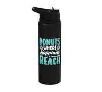 Donuts Where Happiness is Always - Donuts Stainless Steel Insulated Water Bottle