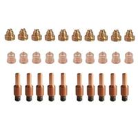Donwind 10pcs 220816 nozzles & 10pcs 220842 electrodes & 10pcs 220818 shield caps plasma cutting consumables Fit 85 105