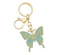 DONWOIE Butterfly Keyring -Butterfly Keychain Bag Charms for Women with Sparkling Blue Wings, Cute Key Rings Gifts for Her & Nature Lovers