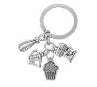 DONWOIE Chef Keyring - Cooking Keychain Bag Charms for Women with Whisk, Cupcake, and Measuring Cup, Sweet Key Rings Gifts for Bakers