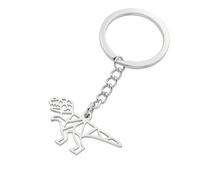 DONWOIE Dinosaur Keyring - Dino Keychain Bag Charms for Women, Cool Key Rings Gifts for Dino Fans & Vintage Lovers