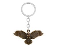DONWOIE Eagle Keyring - Eagle Keychain Bag Charms with Vintage Brass Eagle Pendant, Wings Spread in Flight, Cool Key Rings Gifts for Freedom Lovers and Brave Souls