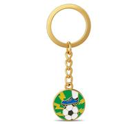 DONWOIE Football Keyring, Soccer Keychain Bag Charms for Women | Cool Key Rings with Green Lightning Gifts for Football Lovers Girls Boys Brother Man Family