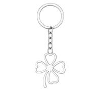 DONWOIE Four-Leaf Clover Keyring - Lucky Keychain Bag Charms with Heart-Shaped Leaf Design, Good Luck Key Rings Gifts for Women and Men