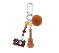 DONWOIE Guitar Keyring, Camera Keychain Bag Charms for Women