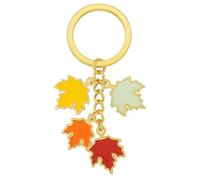 DONWOIE Maple Leaf Keyring - Maple Leaf Keychain for Bag Charms with Vibrant Yellow, Green, Orange, and Red Leaves, Cute Keyrings Gifts for Women Men Girls Boys Nature and Autumn Lovers