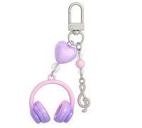 DONWOIE Music Headset Keyring, Headphone Keychain Bag Charms for Women