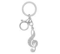 DONWOIE Musical Note Keyring, Rhinestone Keychain Bag Charms for Women | Music Key Rings with Lobster Clasp Gifts for Music Lovers, Women Girls Friends Sister Students and Teacher
