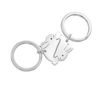 DONWOIE Rabbit Key Rings - Couple Keychain for Him Her, Romantic Split Design, Couple Key Rings Gift for Lovers & Anniversaries