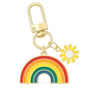 DONWOIE Rainbow Keyring, Daisy Keychain Bag Charms for Women
