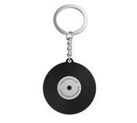 DONWOIE Record Keyring, Retro Music Keychain Bag Charms for Women | Cool Key Rings with Authentic Grooves and Label Detail Gifts for Friends Girls Family Classmates