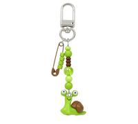 DONWOIE Snail Keyring - Animal Keychain with Big Eyes & Smiling Face, Playful Animal Bag Charm for Kids,Cute Key Rrings Girls & Snail Lovers, Gifts for Kawaii Backpack Accessory