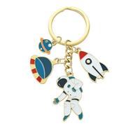 DONWOIE Space Keyring - Astronaut Keychain Bag Charms for Women with Space Capsule, Sci-Fi Key Rings Gifts for Space Lovers & Dreamers