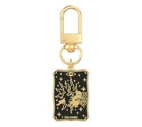 DONWOIE Tarot Card Keyring,'The Lovers' Card Keychain Bag Charms for Women with Mystical Sun, Animals,Cool Symbolic Key Rings Gifts for Romantics, Soulmates & Tarot Lovers