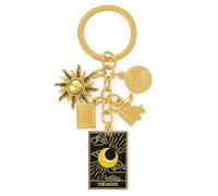 DONWOIE Tarot Card Keyring, The Moon Card Keychain Bag Charms for Women