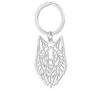 DONWOIE Wolf Keyring - Animal Keychain Bag Charms for Women with Hollow Design, Cool Key Rings Gifts for Spirit Animal Lovers