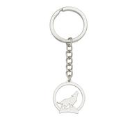 DONWOIE Wolf Keyring -Animal Keychain Bag Charms for Women with Hollow-Out Design, Cool Key Rings Gifts for Men & Outdoor Spirit Lovers