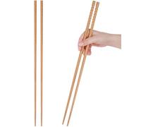 Donxote 16.5 inches Cooking Chopsticks, 2 Pairs Extra Long Anti-Slip Chopstick, Reusable for Noodles Frying Hotpot Wooden Kitchen Chop Sticks