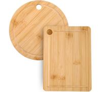 Donxote Small Cutting Board Set of 2 - Compact with Juice Groove for Fruits, Vegetables, Cheese & Sandwiches, Lightweight & Non-Toxic Mini Boards for Charcuterie, Camping & Kitchen