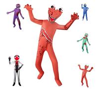 DONY Halloween Rainbow Kids Costumes Friends,Children's Blue Pop Monster Costume, Cartoon Game, Cosplay, Carnival, Jumpsuit, Birthday Party Boy Girl,Rainbow Blue Purple Green Red Orange