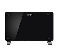 DONYER POWER 1500W Convector Heater, Ultra-thin Wall-mounted or Freestanding, Black Glass Panel